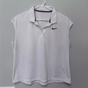 Nike White Polo Muscle Tee Relaxed Fit
